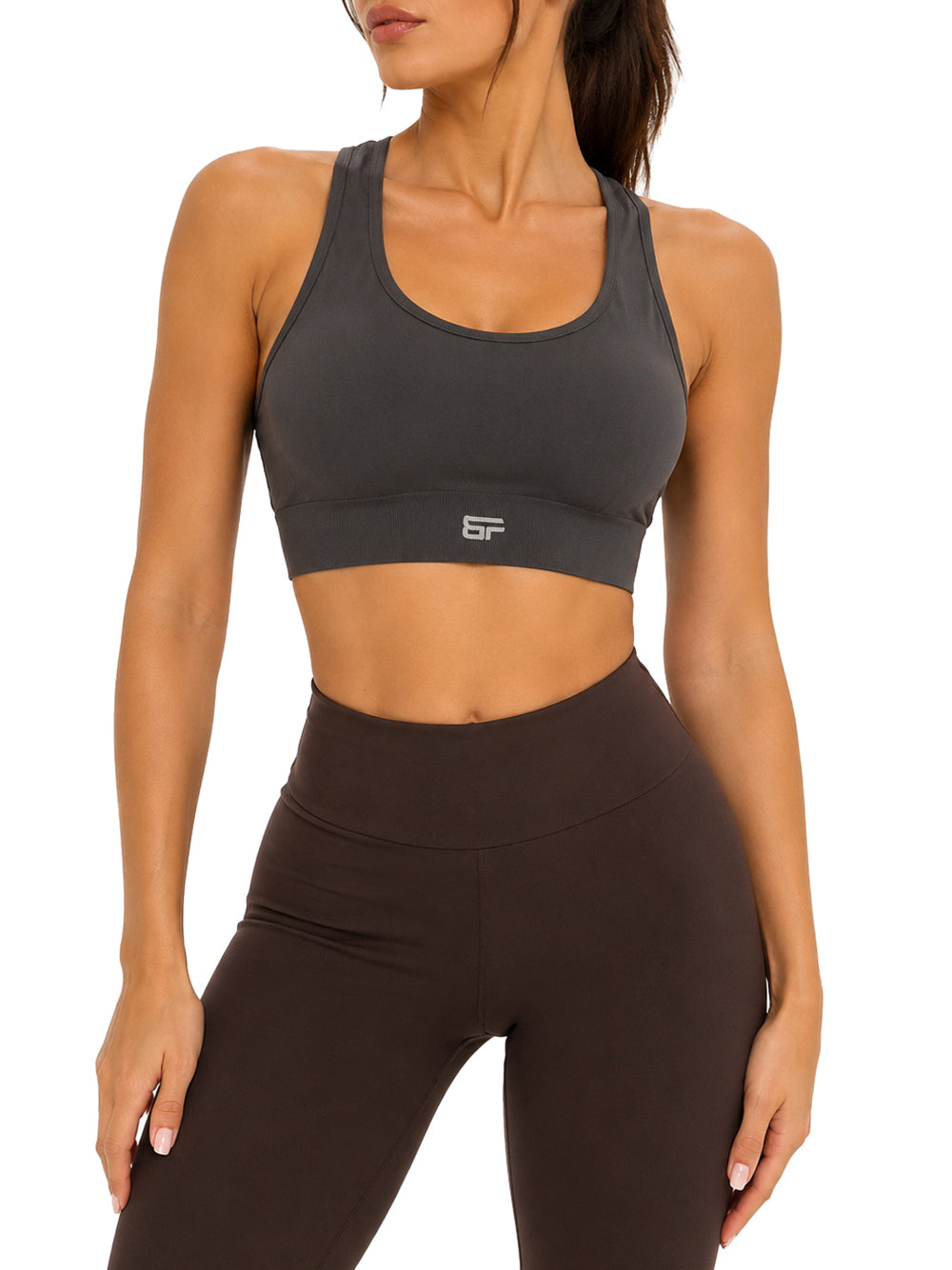 BOMBAFIT Bombafit Top Con Logo - Grigio GRAFITE