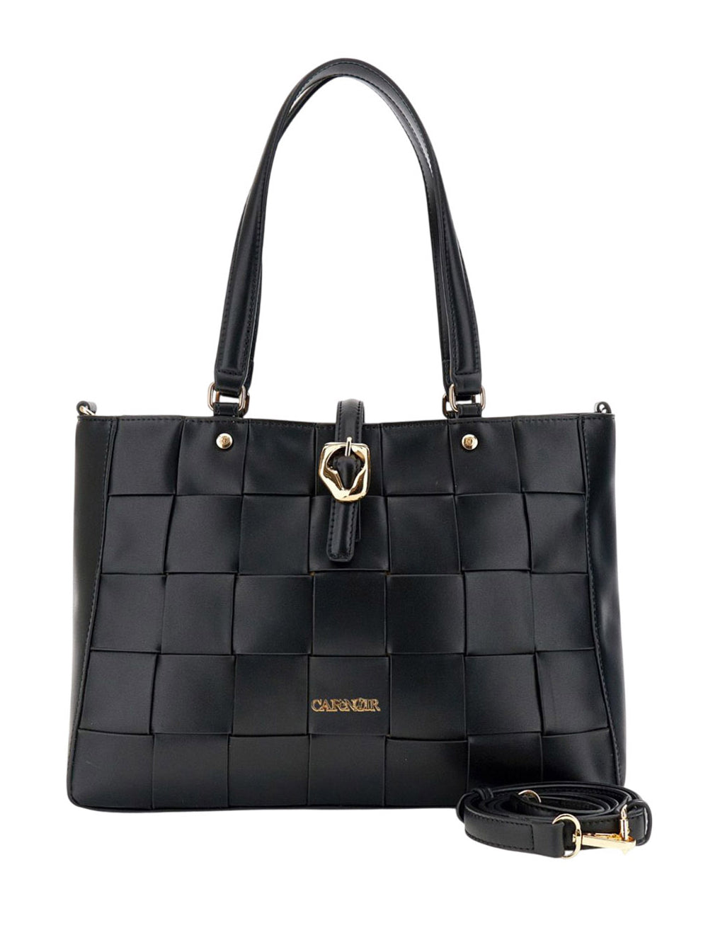 CAFE'NOIR Borsa A Mano Café Noir Con Pannello Intrecciato - Nero Nero