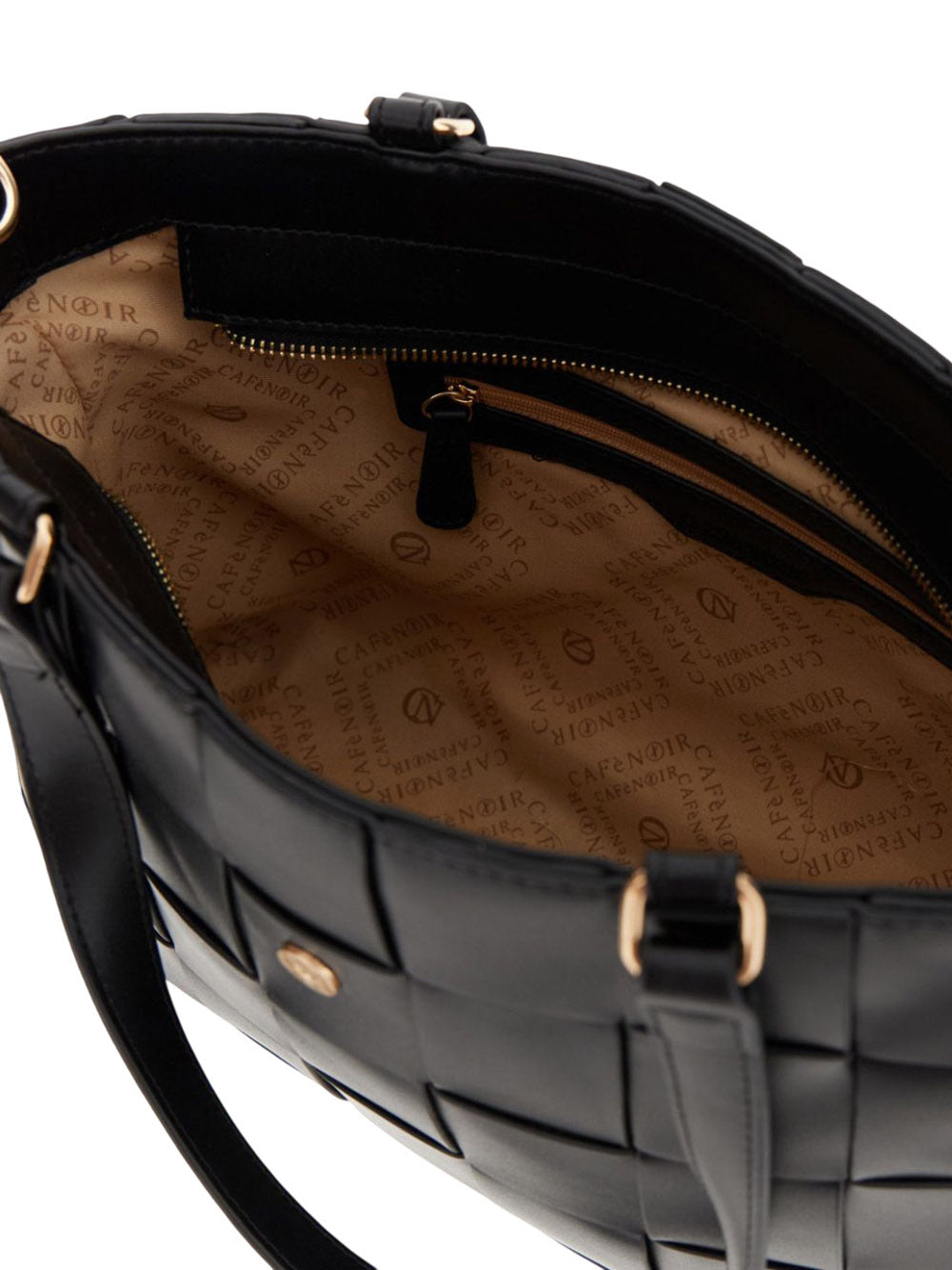 CAFE'NOIR Borsa A Mano Café Noir Con Pannello Intrecciato - Nero Nero