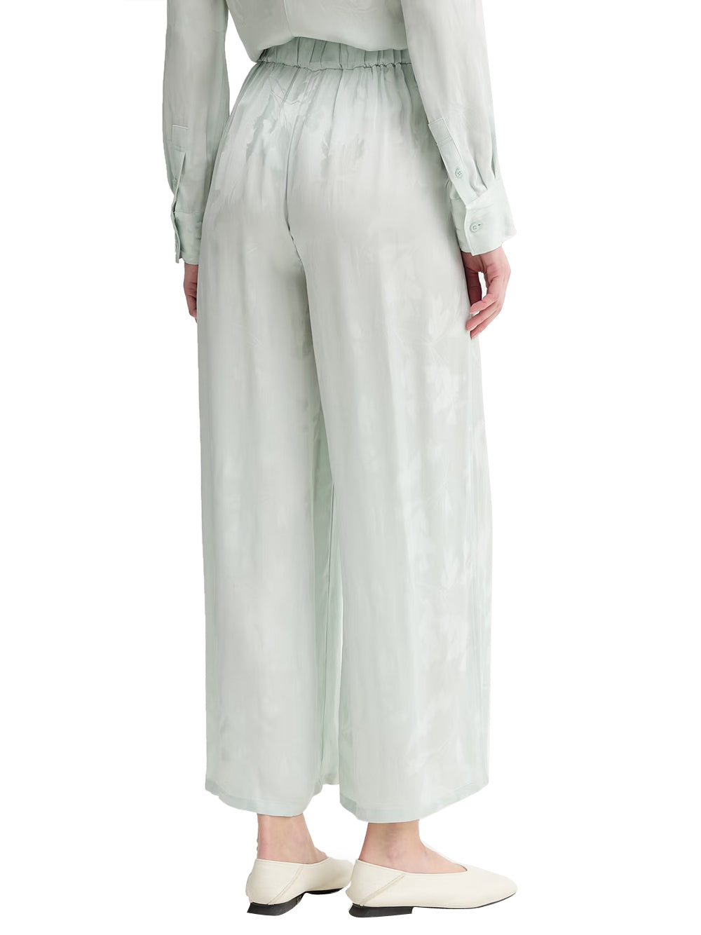 CALVIN 1LINEA 2USCITA Calvin Klein Pantalone Viscose Jacquard Ela - Verde Verde