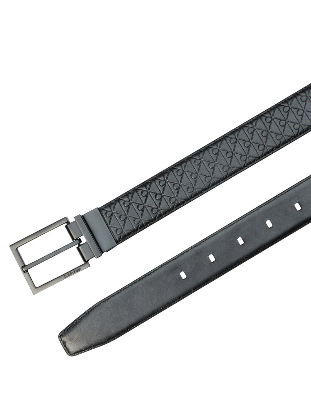 CALVIN ACC.1USCITA Calvin Klein Cintura Square Buckle Smooth - Nero Nero