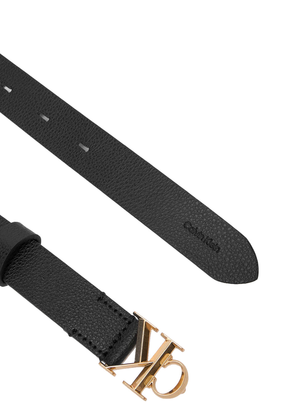 CALVIN ACC.1USCITA Calvin Klein Cintura Facet Bucket Pebble - Nero/Oro Nero/oro