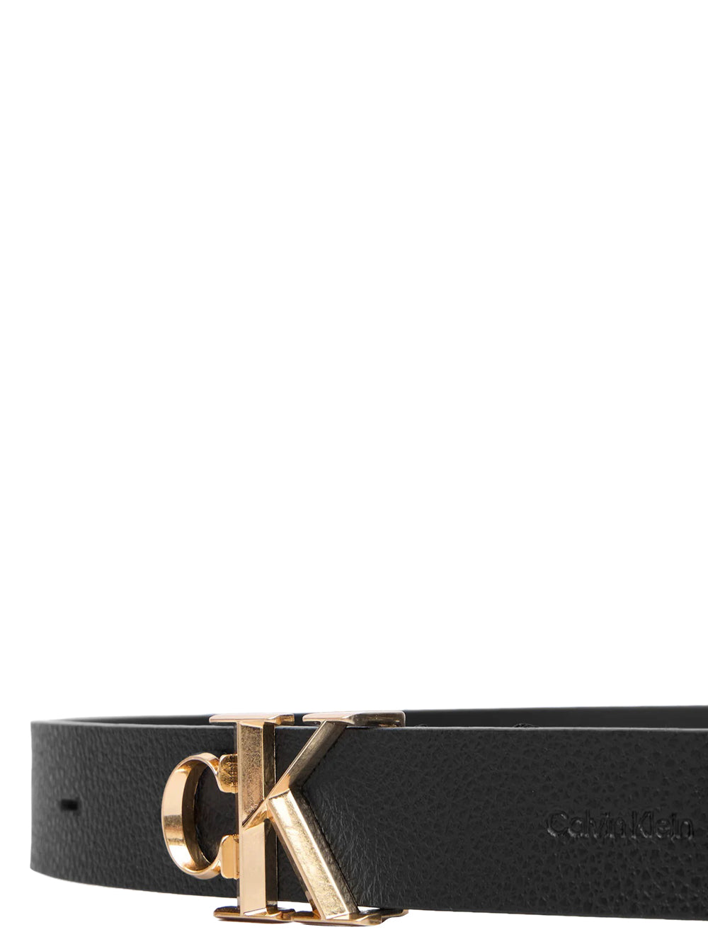 CALVIN ACC.1USCITA Calvin Klein Cintura Facet Bucket Pebble - Nero/Oro Nero/oro