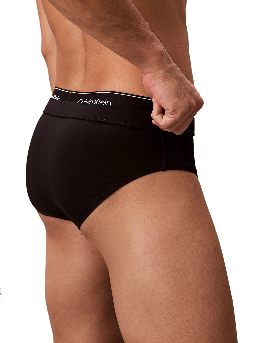 CALVIN BEACH Calvin Beach Slip Da Bagno Double Waistband - Nero Nero