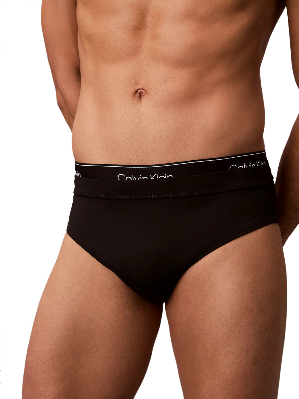 CALVIN BEACH Calvin Beach Slip Da Bagno Double Waistband - Nero Nero