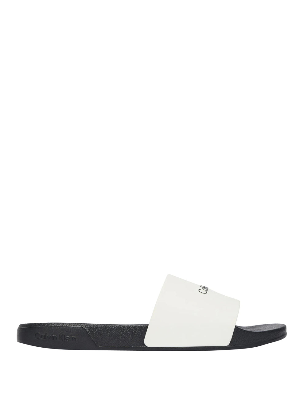 CALVIN CALZATURE 2USCITA Infradito Calvin Klein Chanclas Ess Slide Monobrand - Nero Bianco Black/Bright White