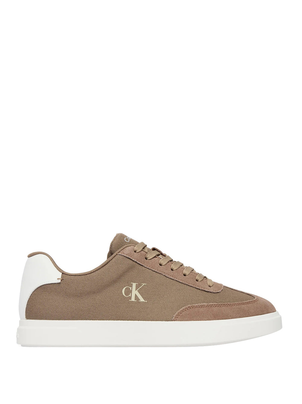CALVIN CALZATURE 2USCITA Sneakers Calvin Klein Brooke Logo In Tela - Beige Desert Taupe/Bright White