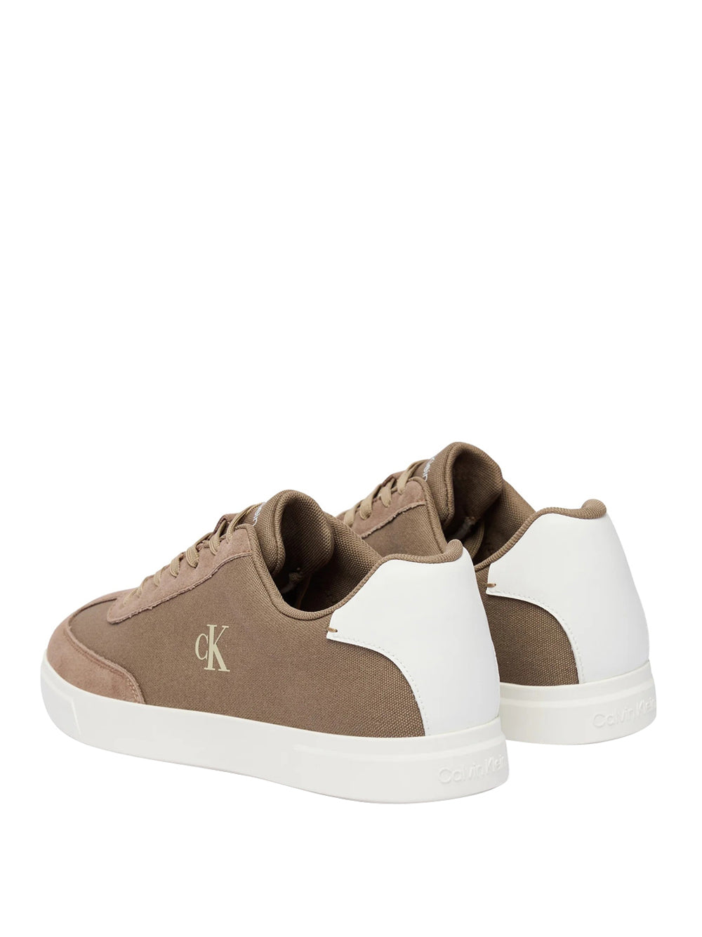 CALVIN CALZATURE 2USCITA Sneakers Calvin Klein Brooke Logo In Tela - Beige Desert Taupe/Bright White