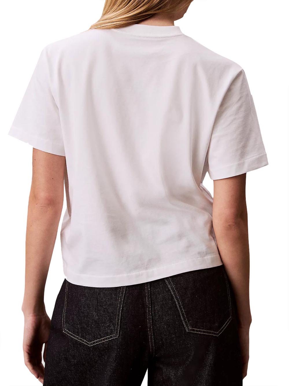 CALVIN2 2USCITA T-Shirt Calvin Klein Ss Graphic Boxy Tee - Bianco Bright White