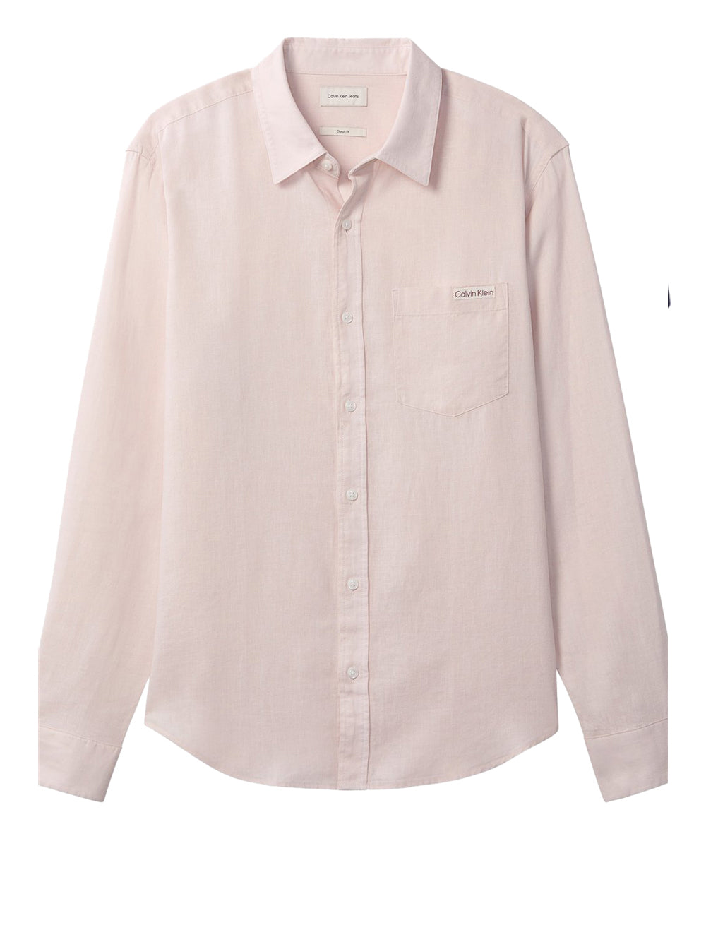 CALVIN2 2USCITA Calvin Klein Camicia In Tinta Unita - Pesca Prairie Peach
