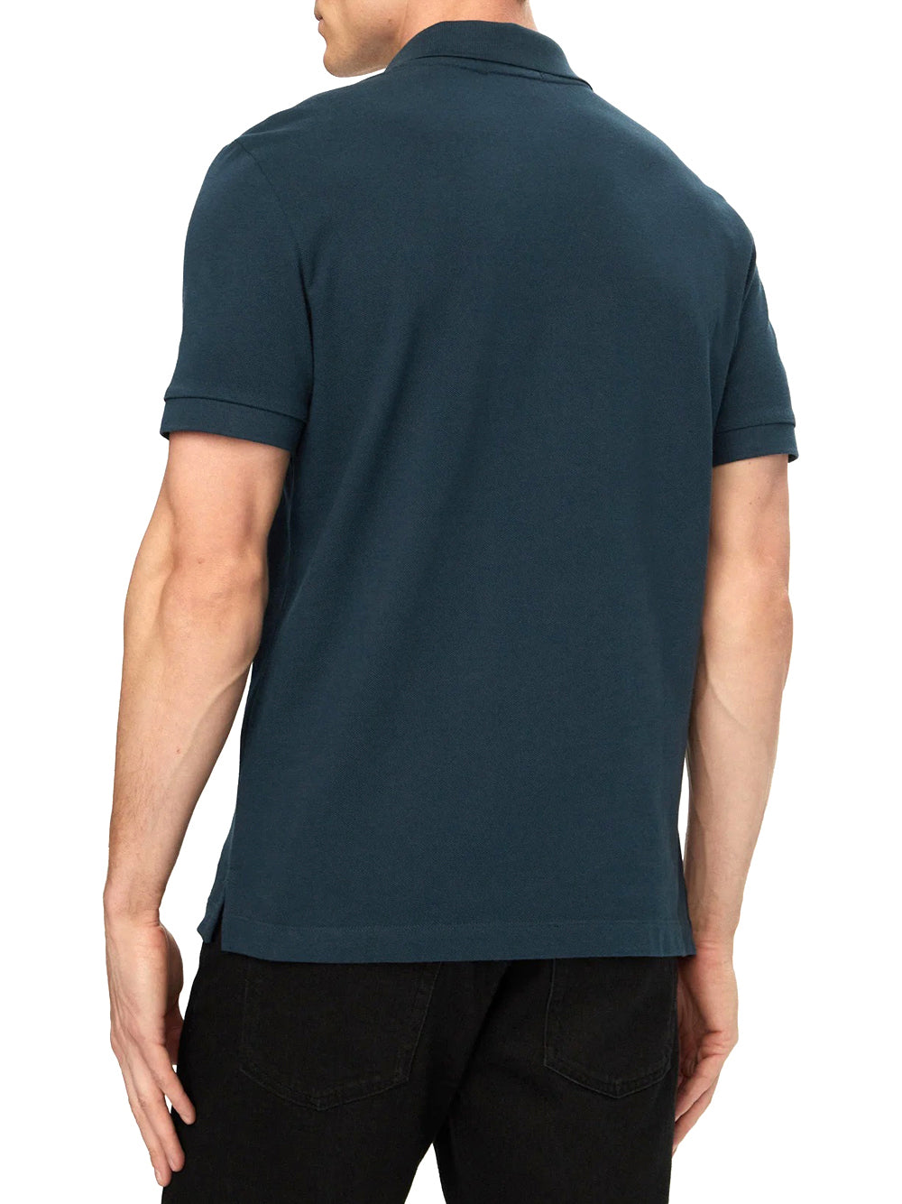 CALVIN2 2USCITA Calvin Klein Polo In Piqué Di Cotone Con Colletto Aperto Marrone Navy Stone