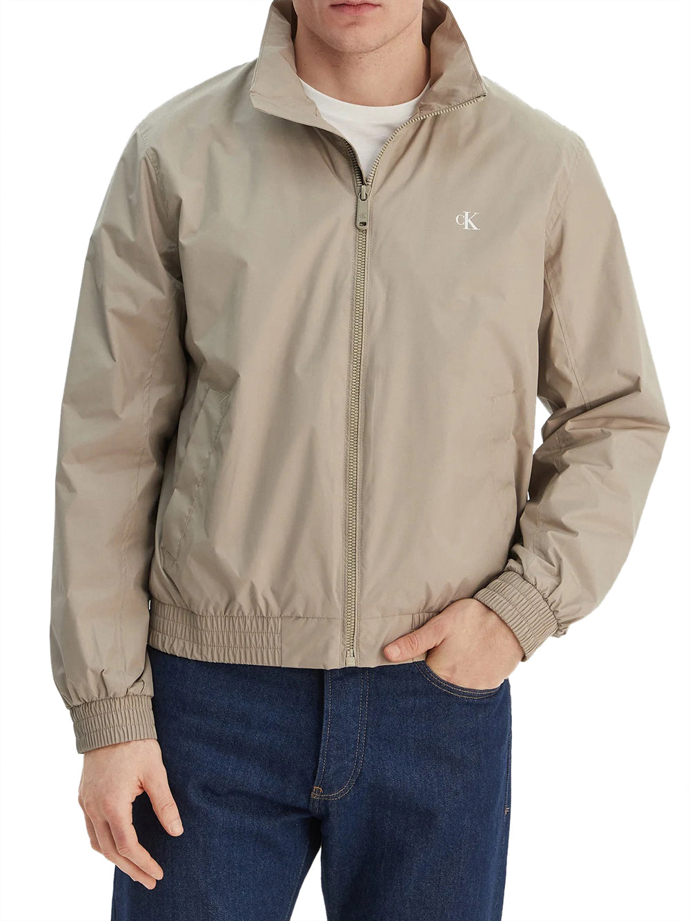 CALVIN2 2USCITA Calvin Klein Giacca Harrington Transition - Marrone Vintage Khaki