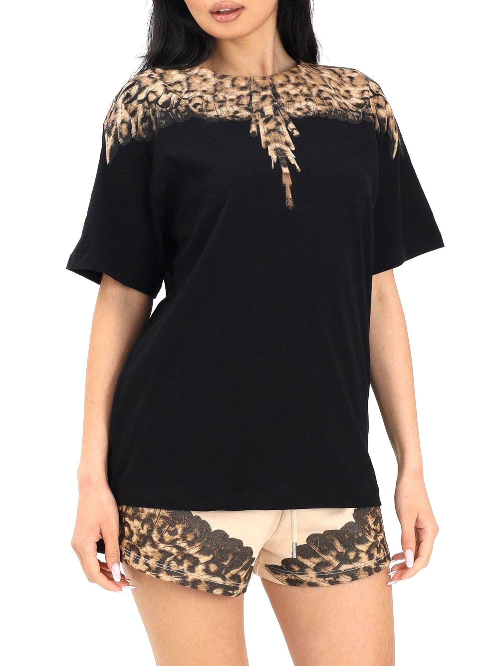 COUNTY OF MILAN County Of Milan T-Shirt 26ECM30166 - Nero Animalier NERO/ANIMALIER