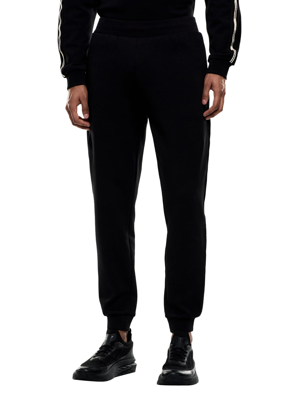 EA7 Pantaloni Ea7 Jogger Logo Series In Misto Cotone - Nero BLACK
