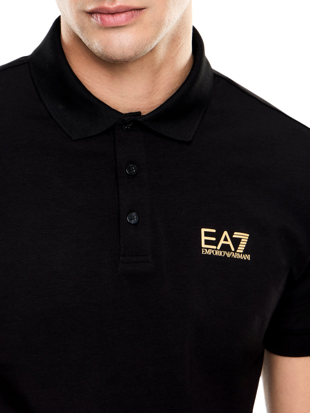 EA7 Polo Ea7 Core Identity - Nero/Oro Nero/oro