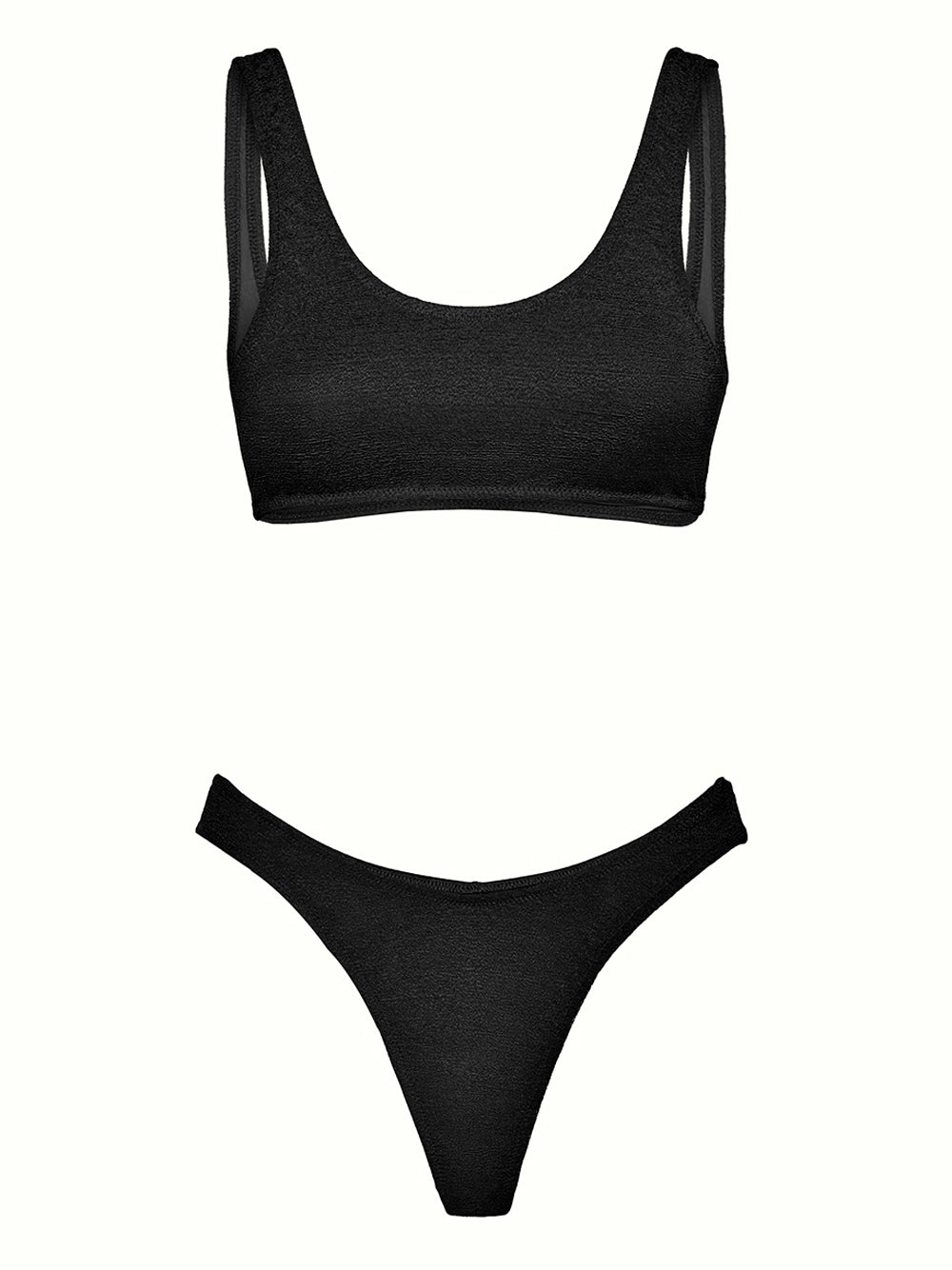 F**K Bikini Top Fisso E Slip Americano Fisso F**K - Nero Nero