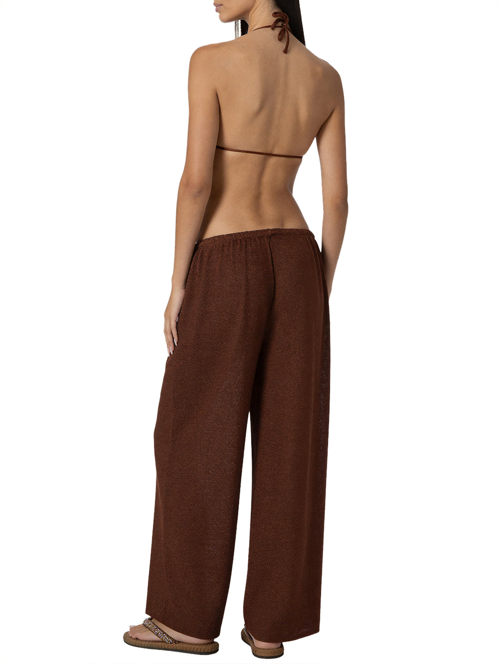 F**K Pantalone Palazzo F**K - Marrone Marrone
