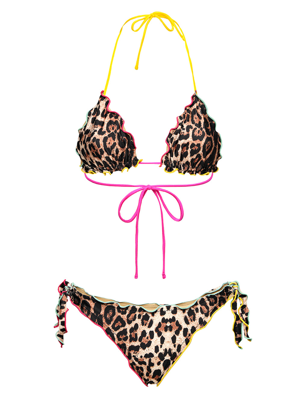 F**K Bikini Triangolo Con Slip Regolabile F**K - Leopardato LEOPARD