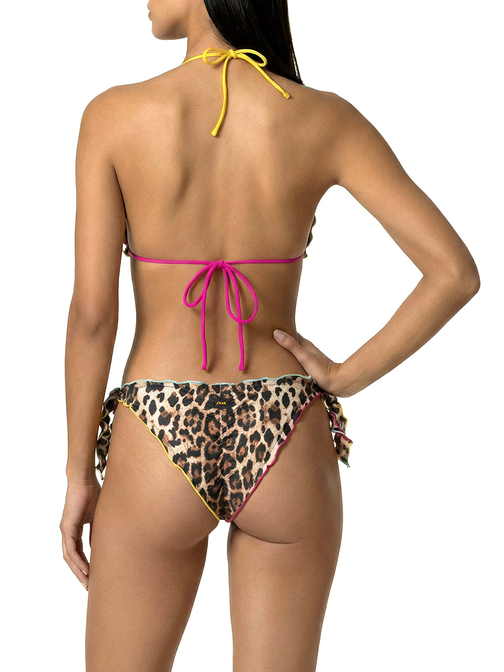 F**K Bikini Triangolo Con Slip Regolabile F**K - Leopardato LEOPARD
