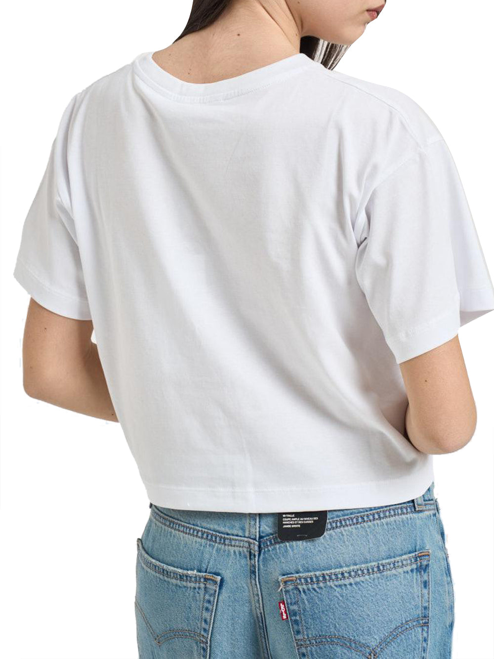 GAELLE PARIS T-Shirt Crop Paricollo Mezza Manica Gaelle Paris - Bianco Bianco