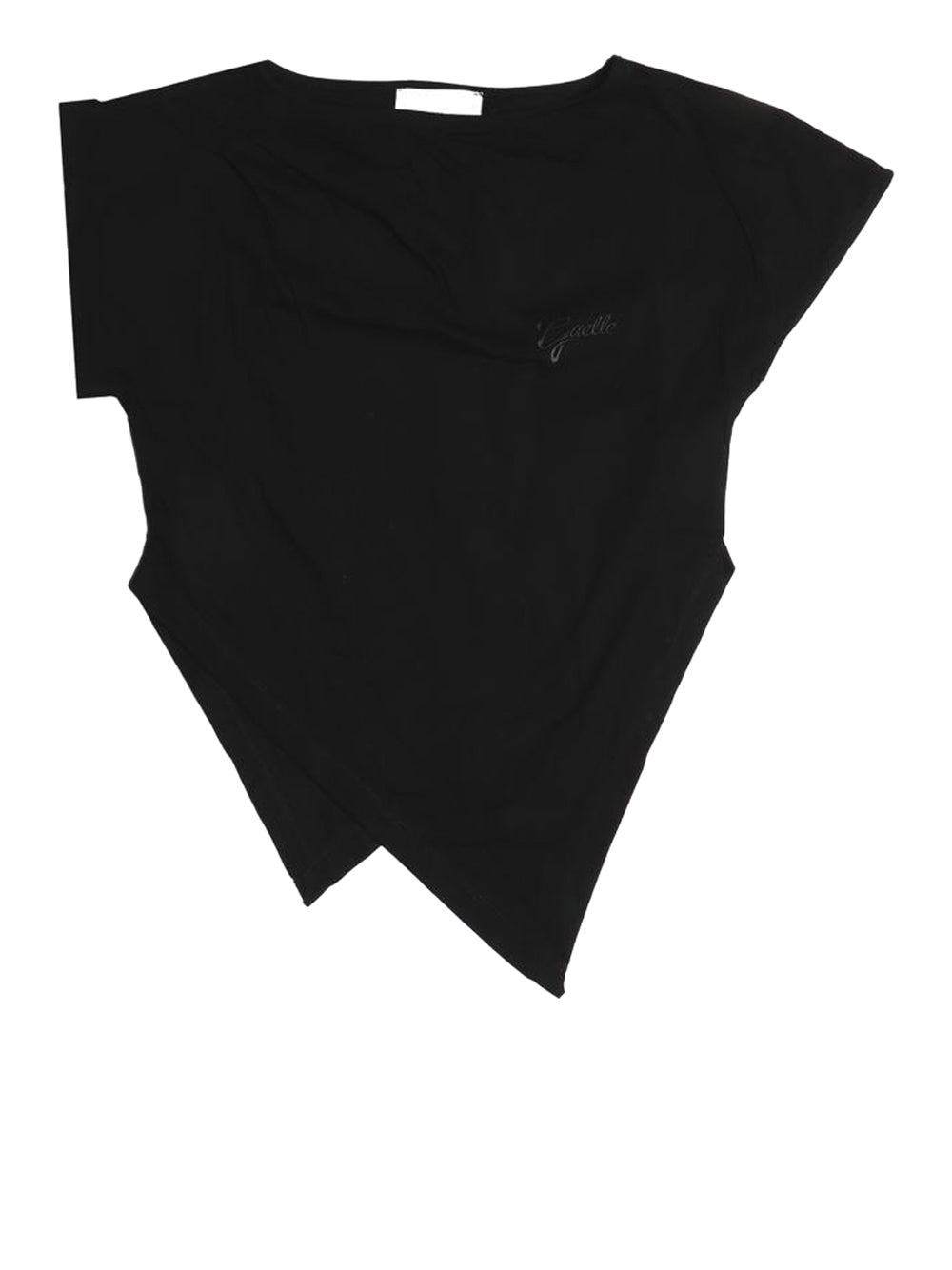 GAELLE PARIS T-Shirt Gaelle Paris Asimmetrica Con Ricamo Lato Cuore - Nero Nero