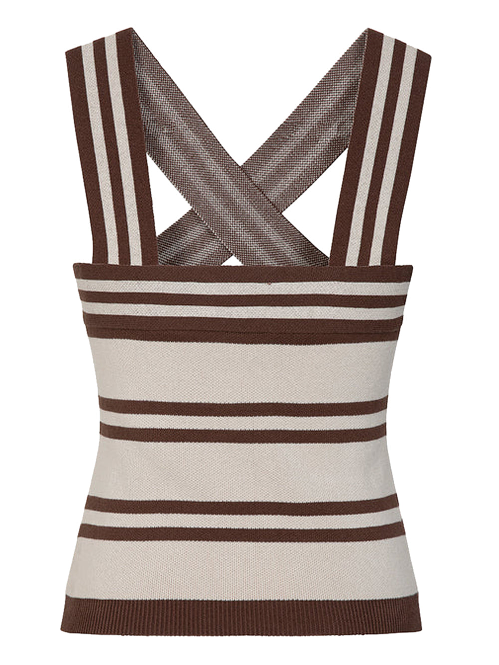 GAELLE PARIS Top Gaelle Paris In Maglia A Righe - Moka Moka