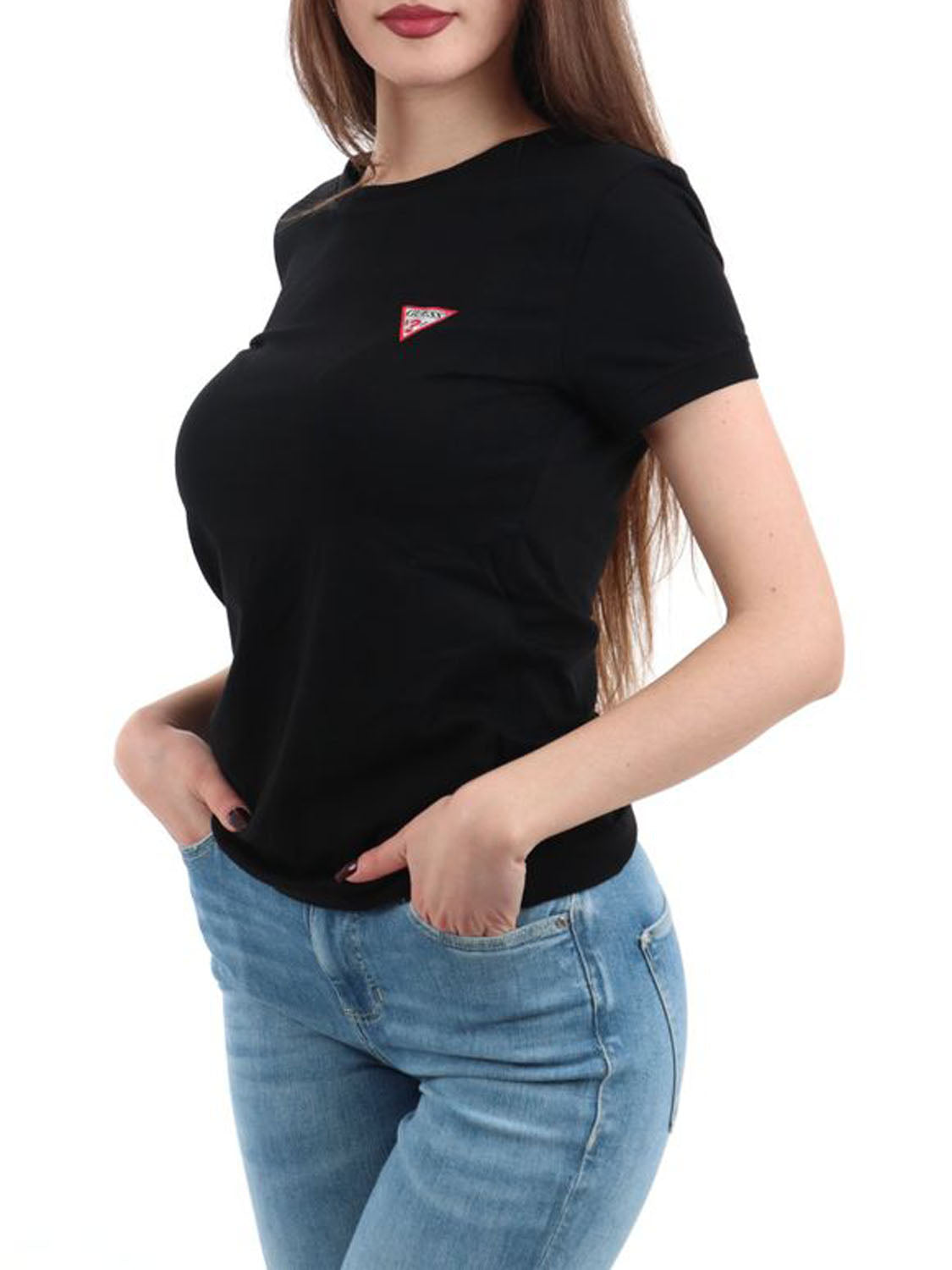 GUESS 1 USCITA T-Shirt Ss Cn Mini Triangle Guess - Nero Nero