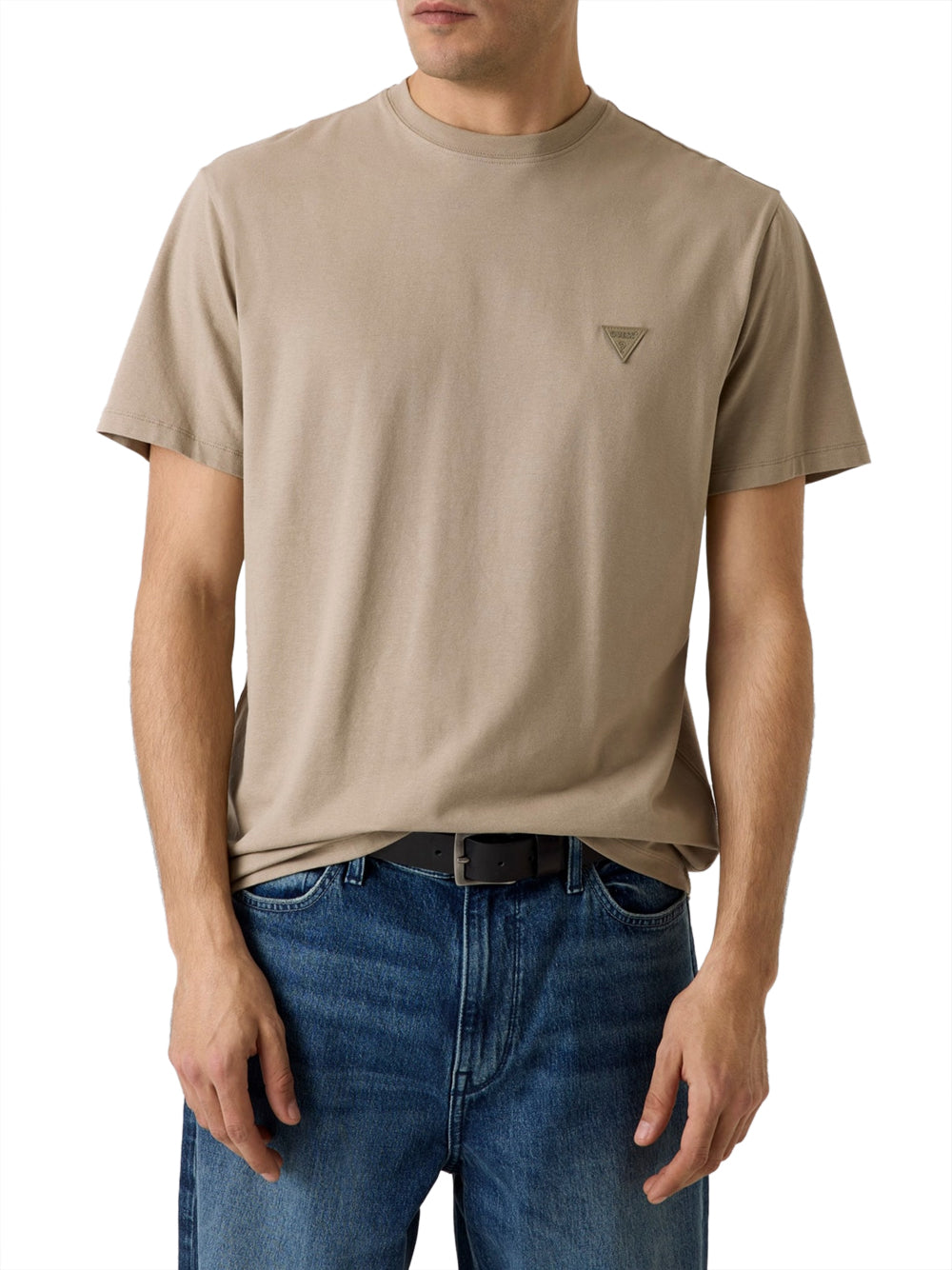GUESS 2 USCITA T-shirt In Misto Modal Guess - Beige Impact Grey