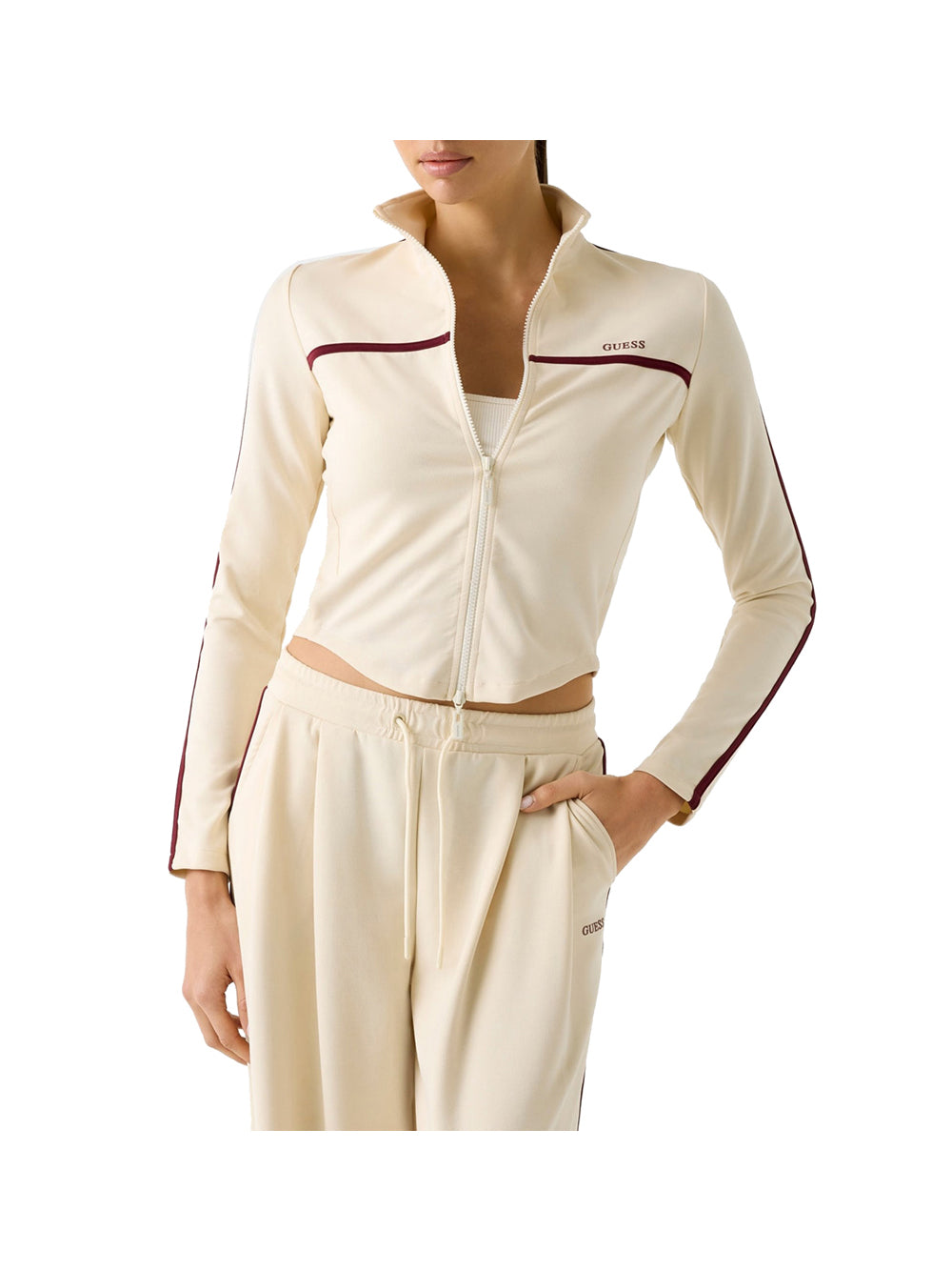 GUESS ATHLEISURE 2 USCITA Felpa Guess Jasmine - Crema Crema