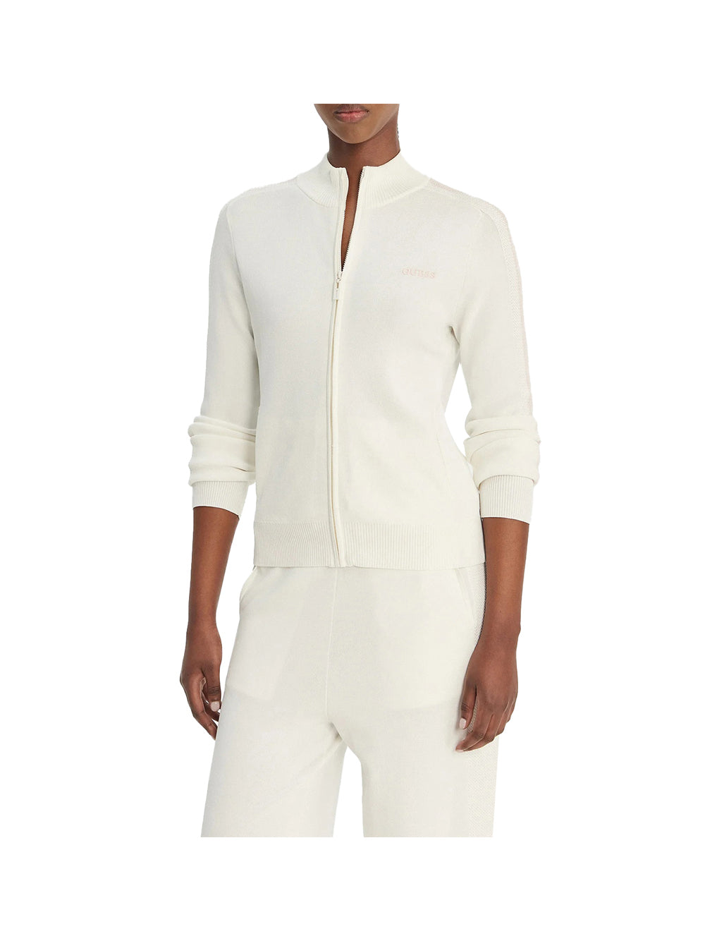 GUESS ATHLEISURE 2 USCITA Felpa Guess Gabry Full Zip - Bianco Bianco