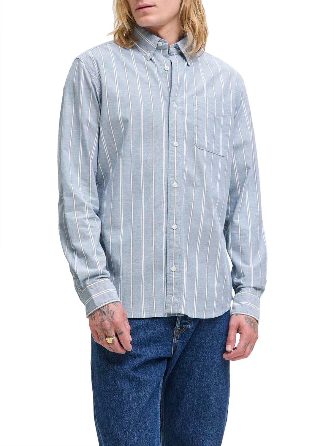 JACK&JONES STOCK Jack&Jones Camicia Jprblubrook Oxford Blue BLUE