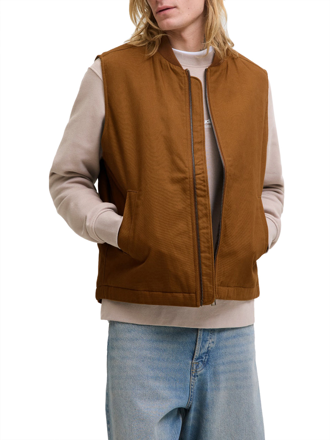 JACK&JONES STOCK Jack&Jones Gilet Jjedover Vest Noos Marrone Marrone