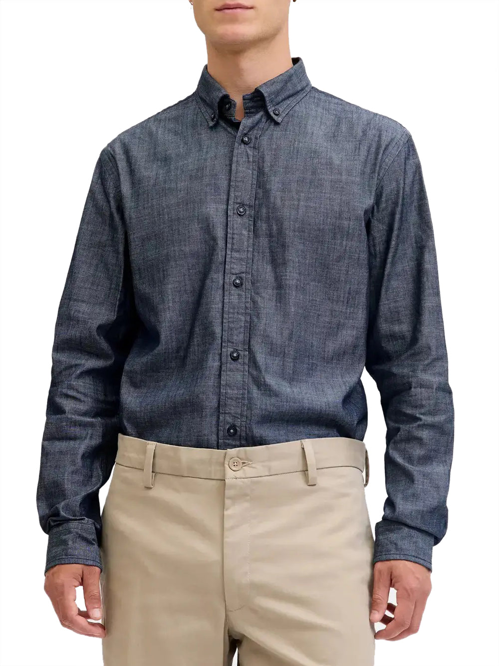 JACK&JONES STOCK Jack&Jones Camicia Long sleeve Richard Chambray - Blu DENIM
