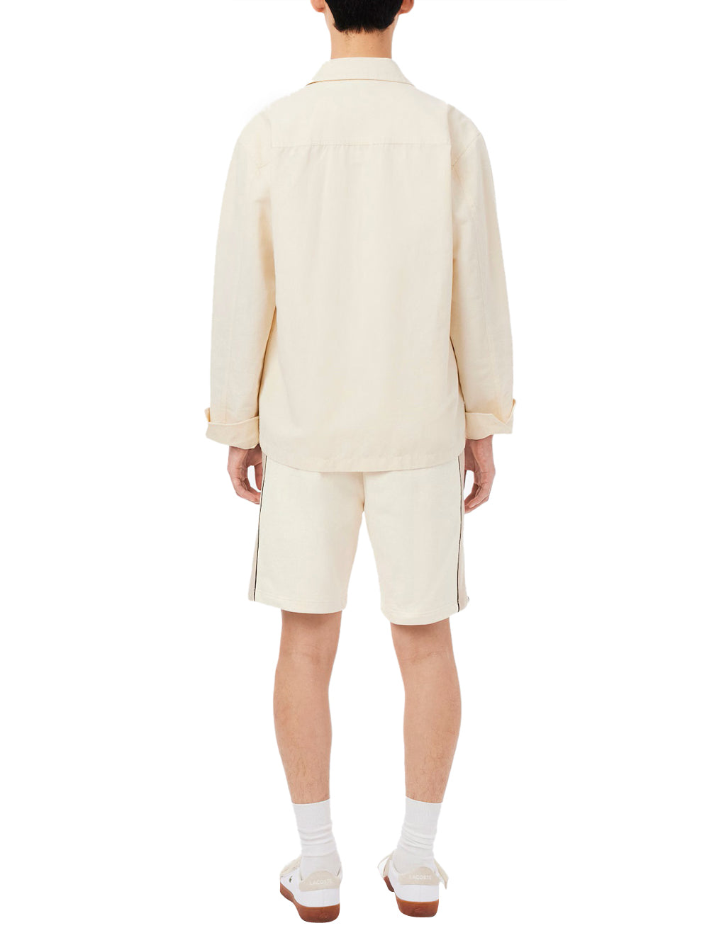 LACOSTE Lacoste Shorts In Tessuto Felpato Regular Fit Color Block - Beige Beige