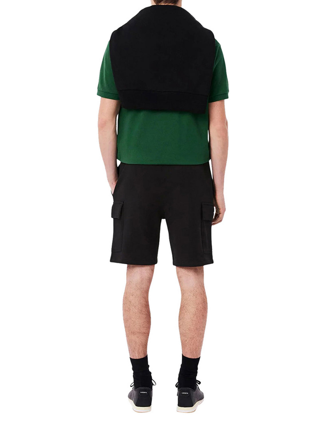 LACOSTE Short Cargo In Cotone Felpato Lacoste - Nero Nero