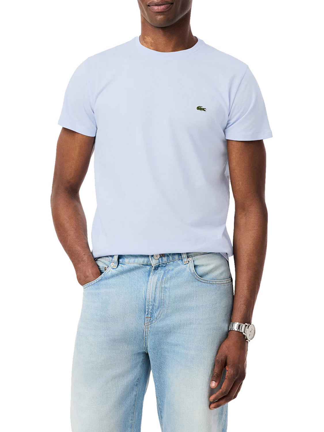 LACOSTE T-Shirt Lacoste In Cotone - Celeste Celeste