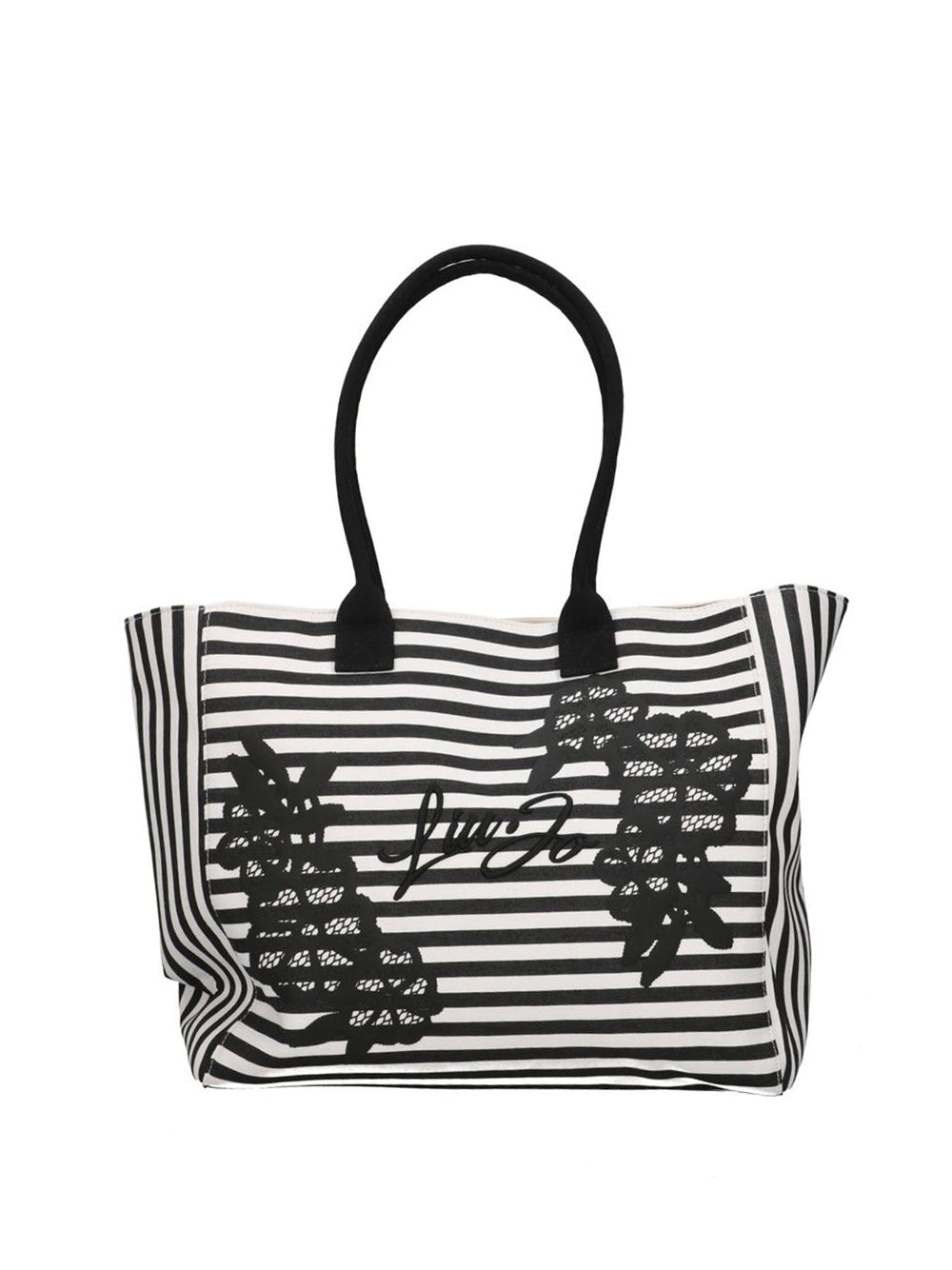 LIUJO BEACHWEAR Borsa A ManoTote Bag Grande Liu Jo - Nero/Bianco Nero/bianco