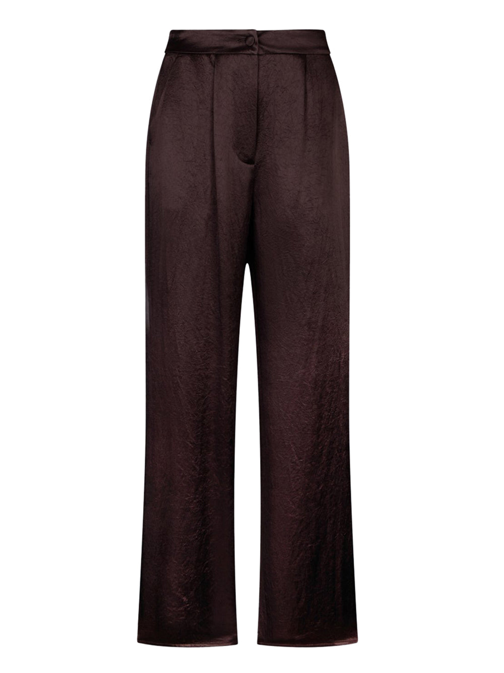 LIU.JO BLACK Liu Jo Pantalone In Raso Con Spacchetti - Marrone Chocolate Black