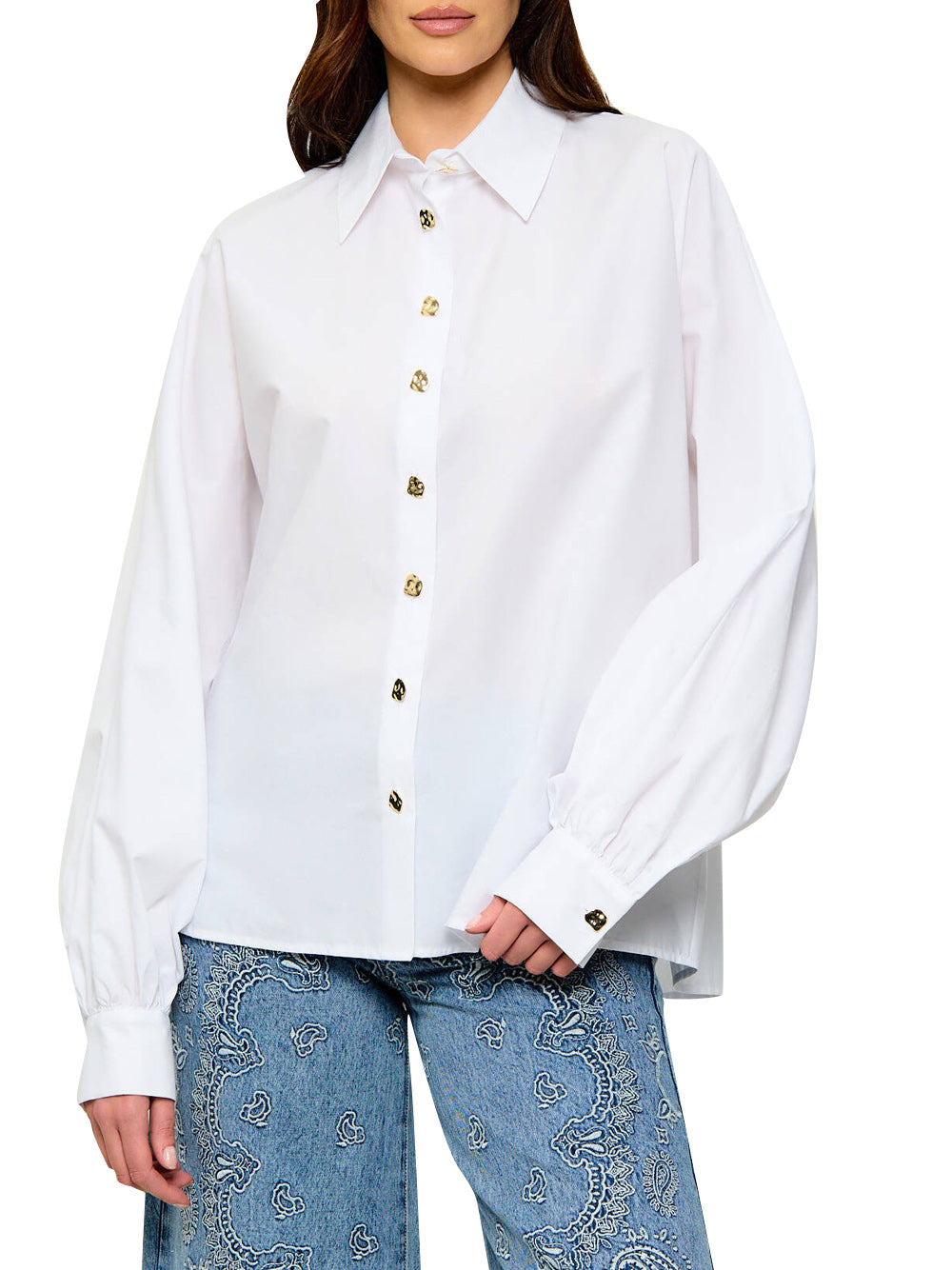 LIU.JO BLACK Camicia Con Maniche Ampie Liu Jo - Bianco Bianco Ottico