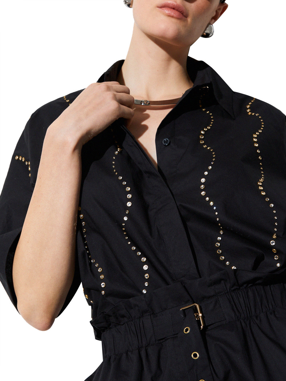 LIU.JO BLACK Camicia Liu Jo Con Applicazioni Gioiello - Nero Nero