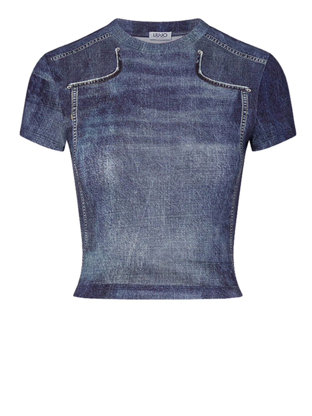 LIUJO CAPSULE ELODIE T-shirt Cropped Liu Jo - Denim DENIM
