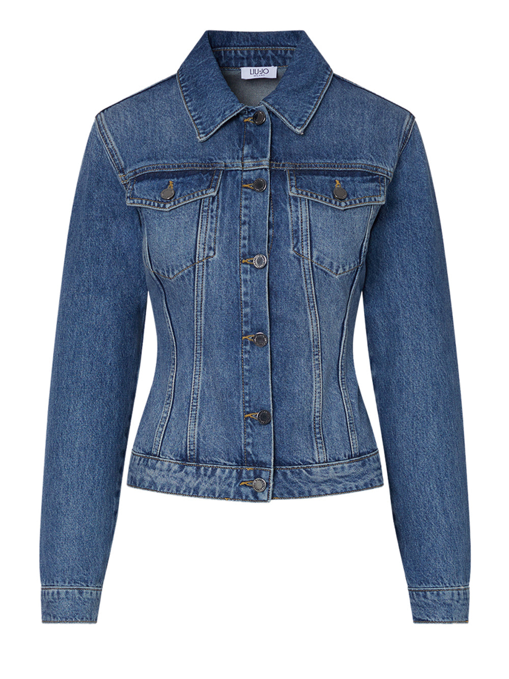 LIUJO CAPSULE ELODIE Giacca Liu Jo In Denim Con Stringhe - Blu DENIM