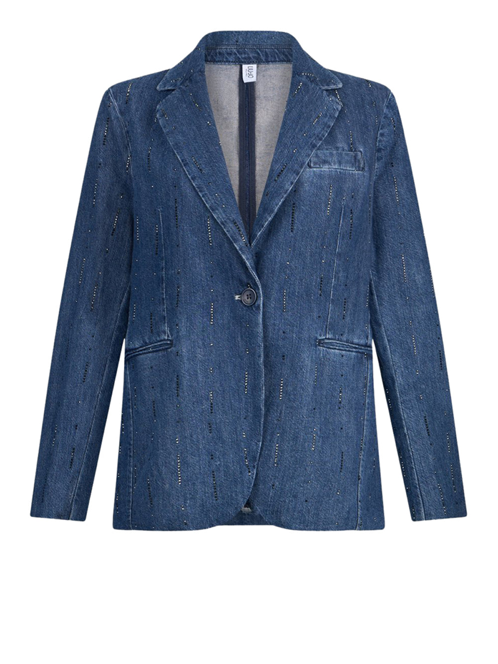 LIUJO DENIM Blazer Liu Jo Con Strass - Denim Den.Blue Starry Wash
