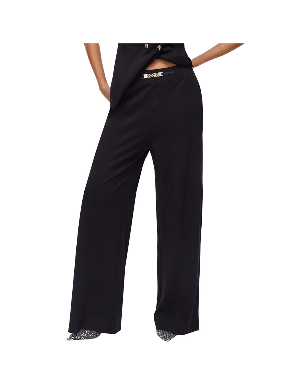 LIUJO SPORT Pantalone Liu Jo In Jersey - Nero Nero