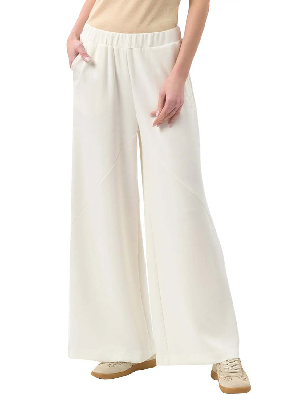 LIUJO SPORT Pantalone Jersey Lungo Liu Jo - Bianco White Milk