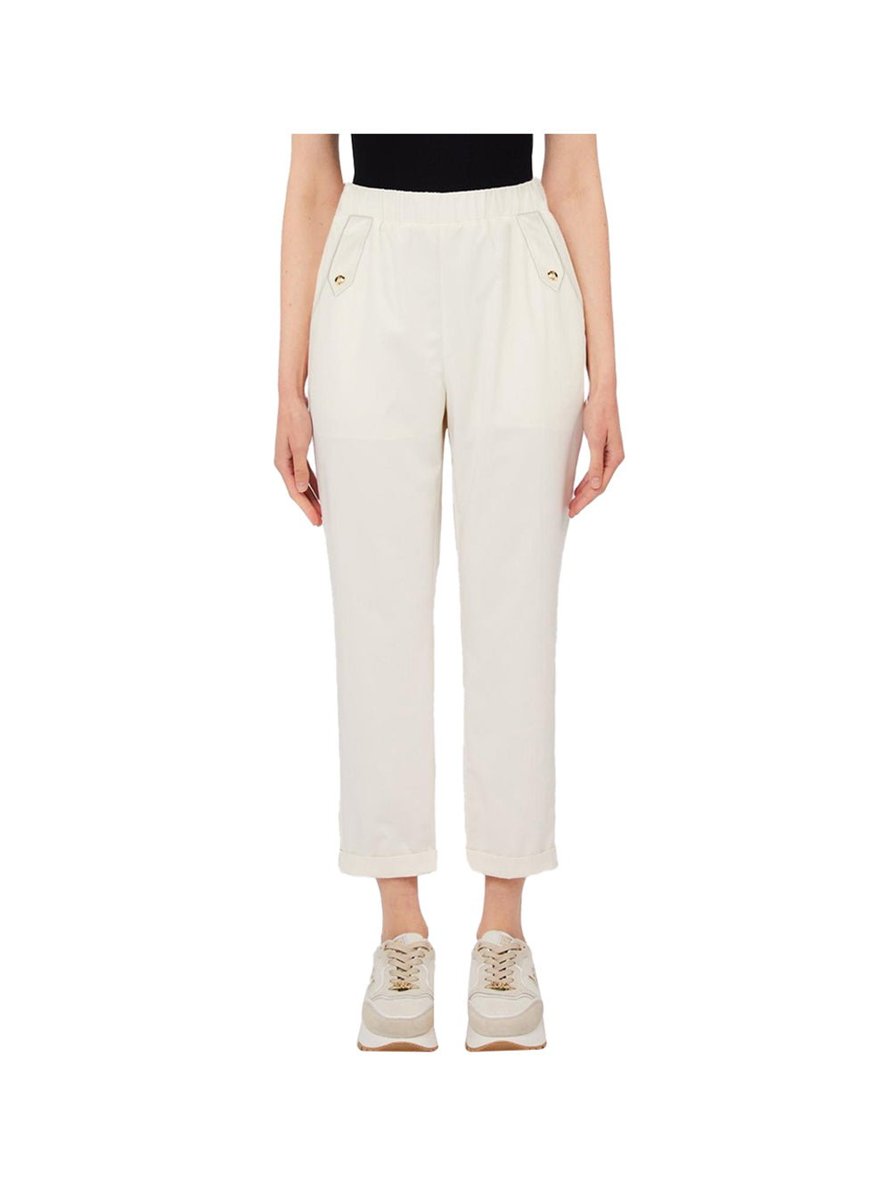 LIUJO SPORT Pantalone Ts Tpotf Lungo Liu Jo - Bianco Bianco Latte