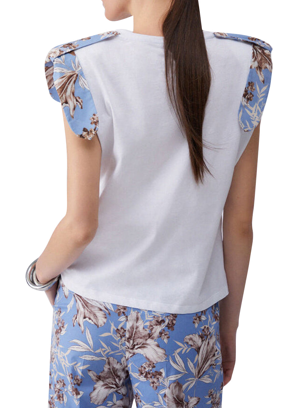 LIU.JO WHITE T-Shirt Liu Jo - Bianco Bco/Br.Bl.Wave Lily