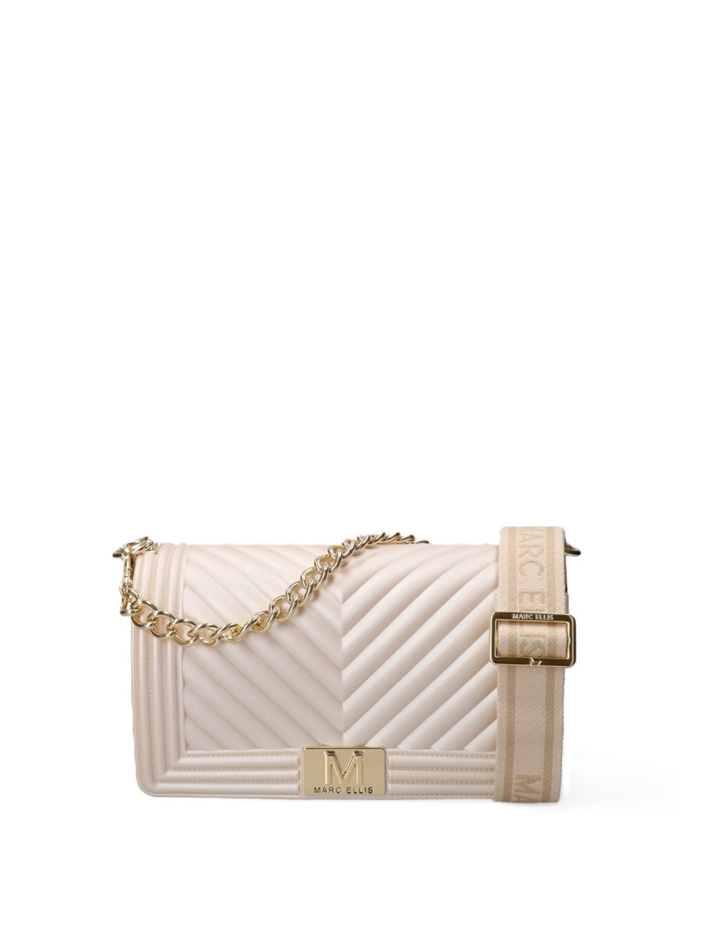 MARC ELLIS Borsa a Tracolla Flat M 26 Marc Ellis - Beige/Oro BEIGE/ORO