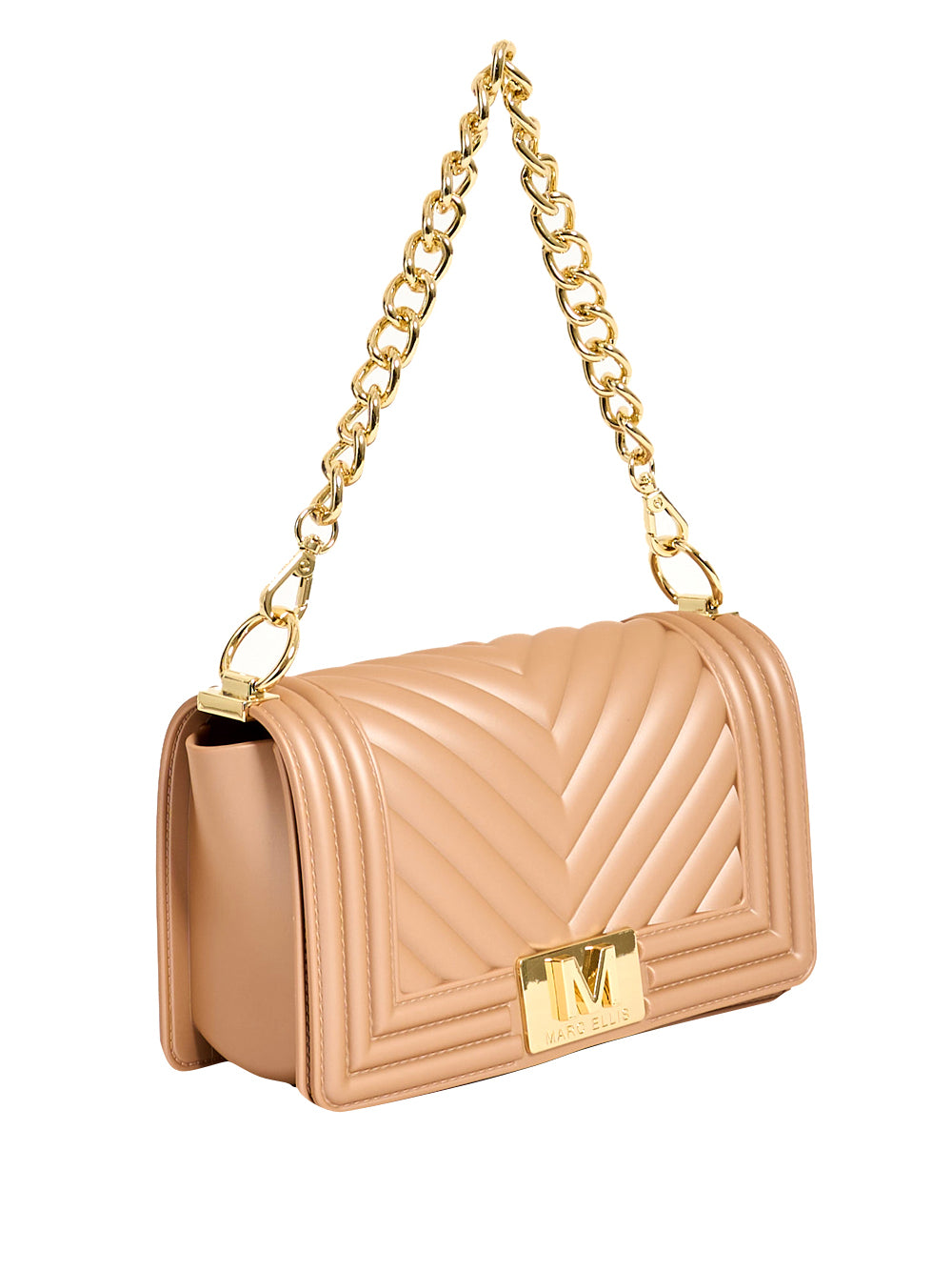 MARC ELLIS Borsa a Tracolla Flat S 26 Marc Ellis - Moka/Oro Moka/oro