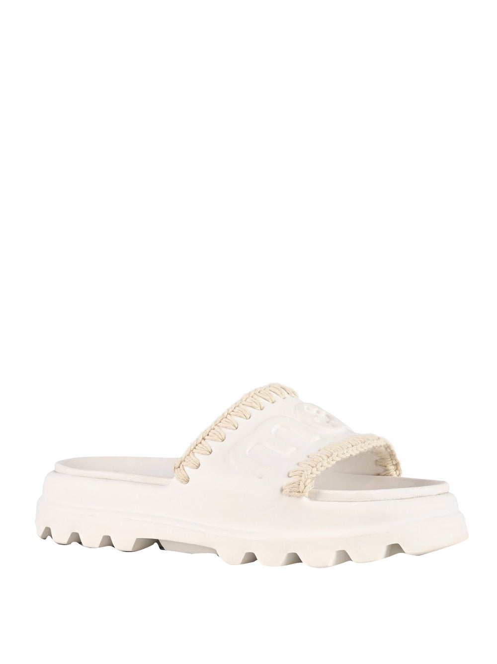 MOU Mou Sandalo Eva One Piece Slide - Bianco Bianco